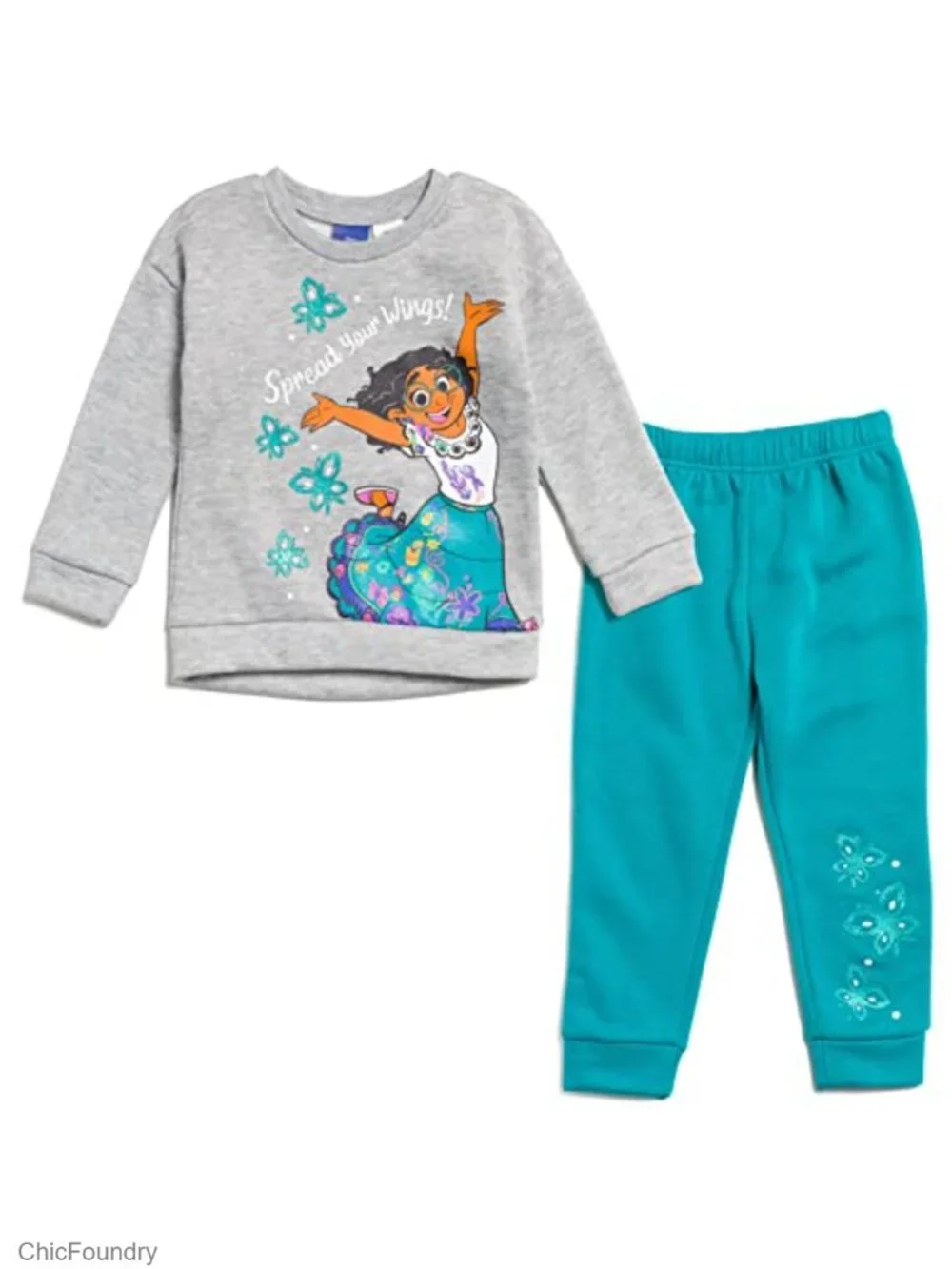 Girls Fleece Pullover Sweatshirt and Pants Set Toddler Big Kid